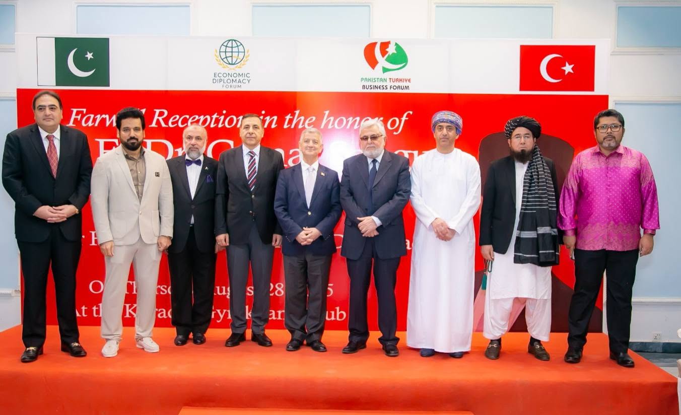 Read more about the article EDF hosted Farewell Reception in the honour of Consul General of Turkiye H.E Dr. Cemal Sangu on 28h August 2025 at Karachi Gymkhana Club, Karachi